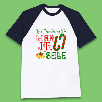 funny christmas candy cane baseball t shirt
