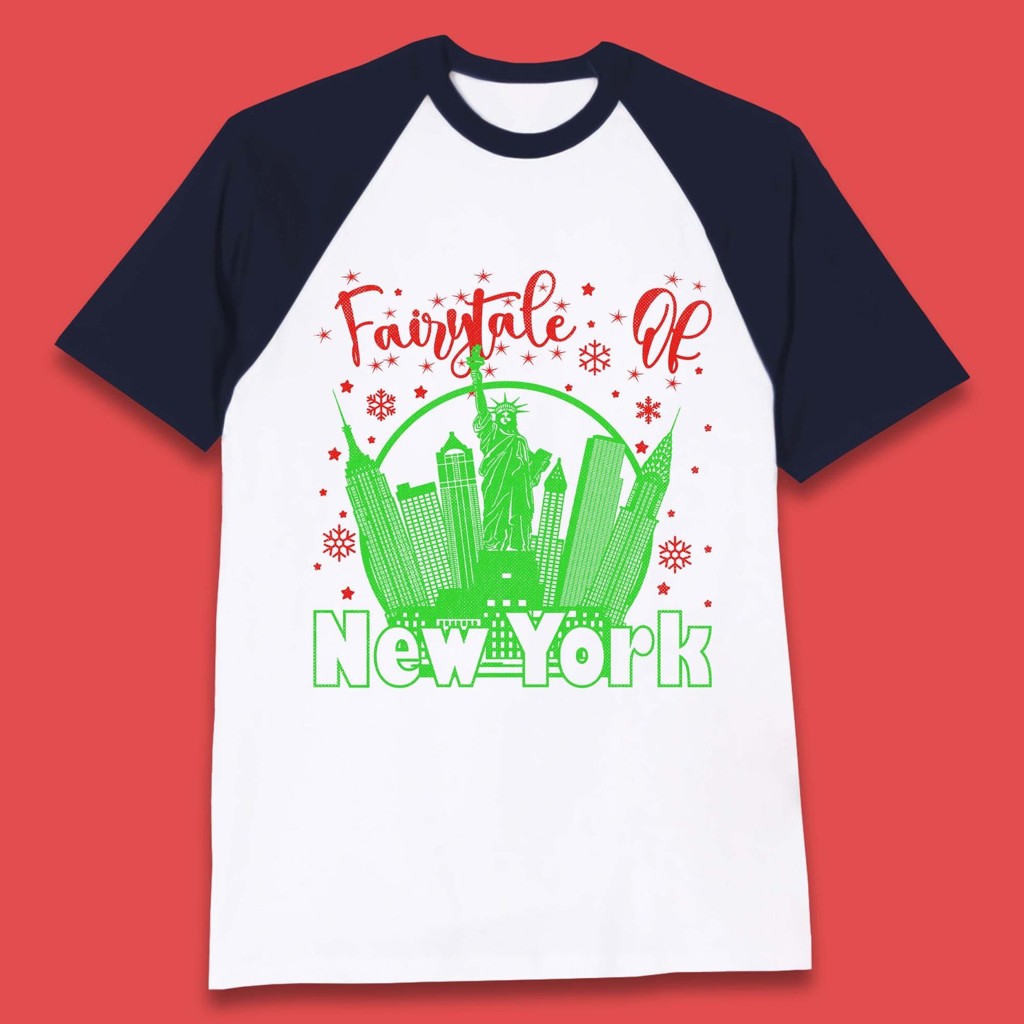 Christmas Fairytale Of New York Baseball T-Shirt
