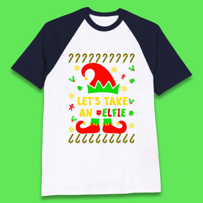 Let's Take An Elfie Christmas Baseball T-Shirt