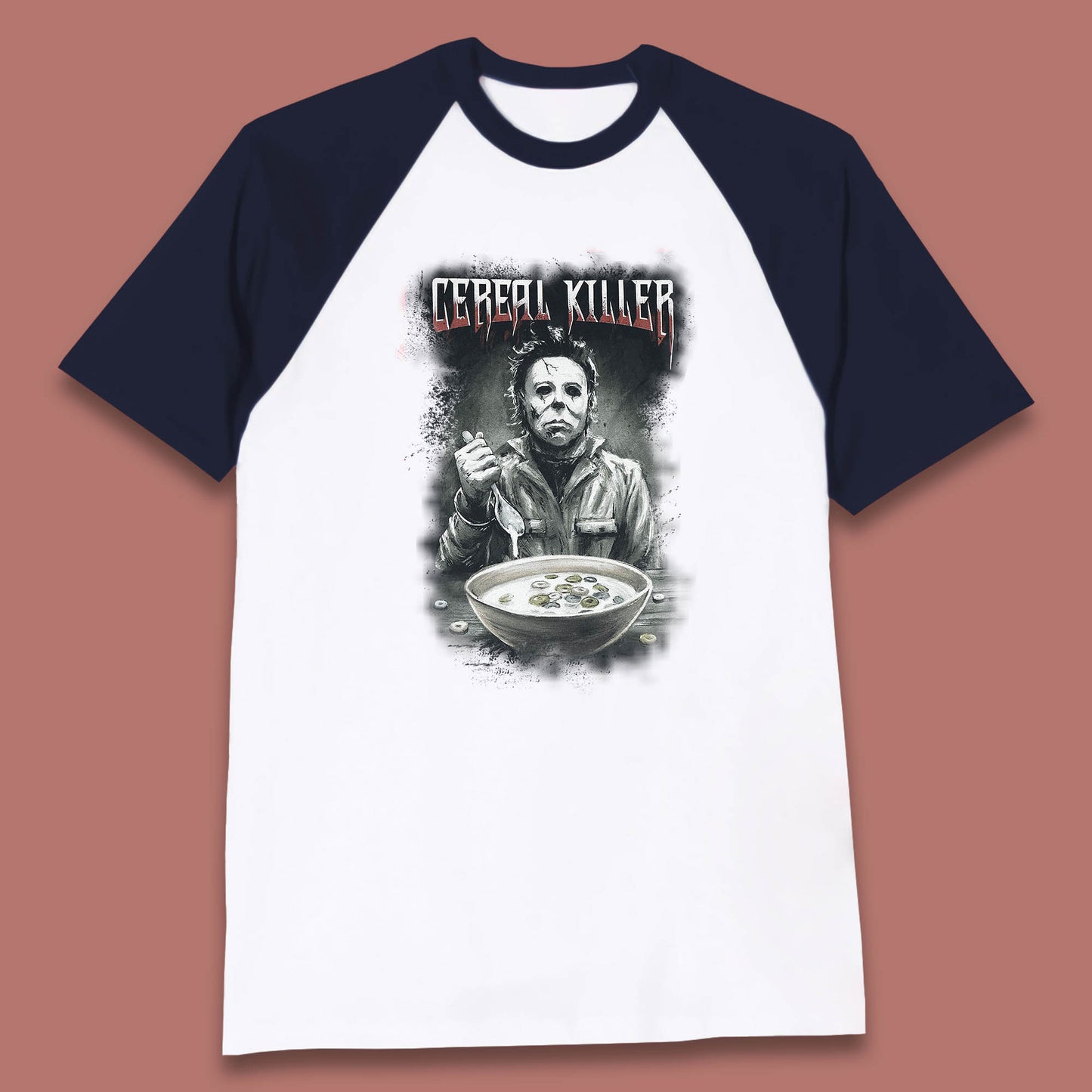 Michael Myers Cereal Killer Halloween Serial Killer Horror Movie Character Baseball T Shirt