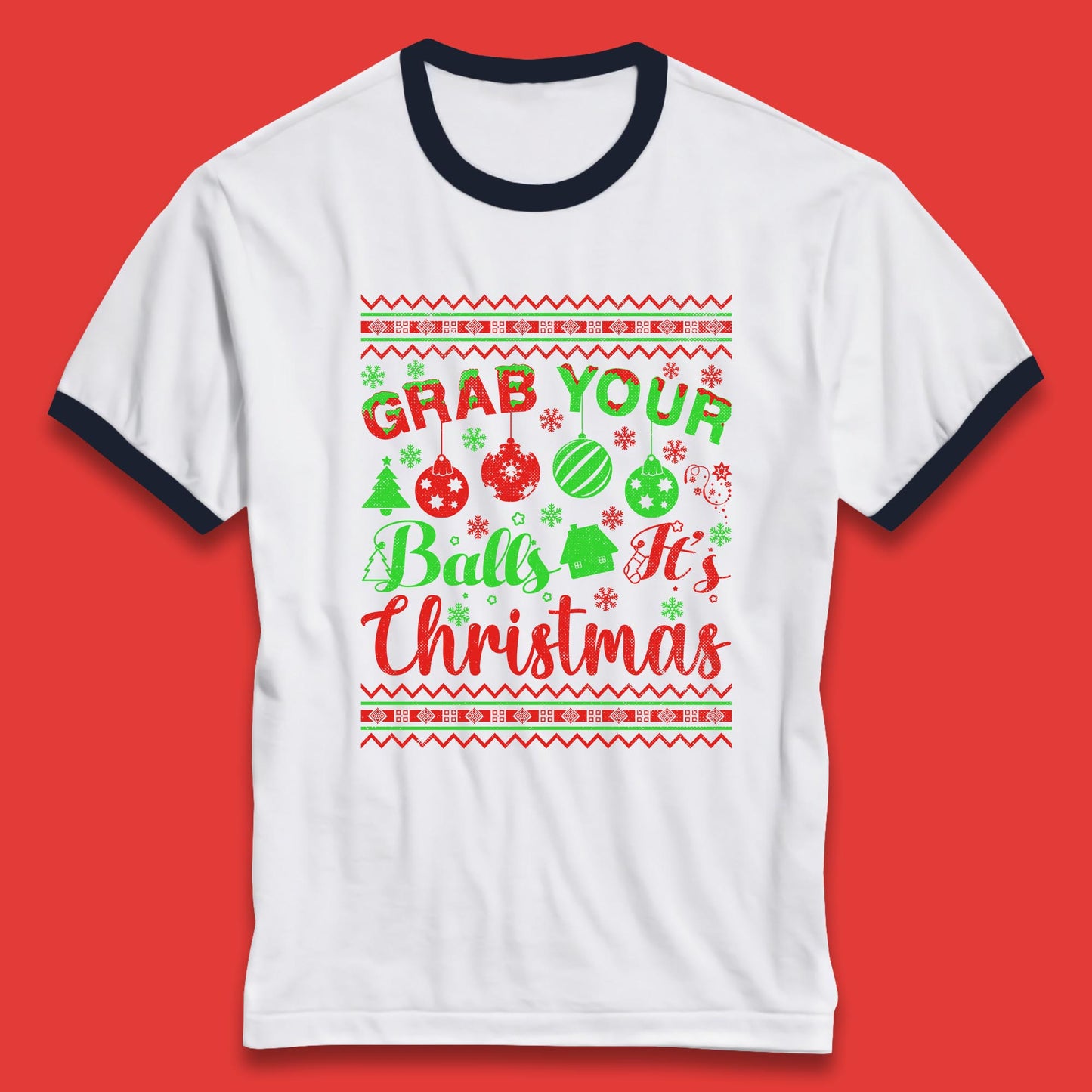 christmas ornament ringer t shirt