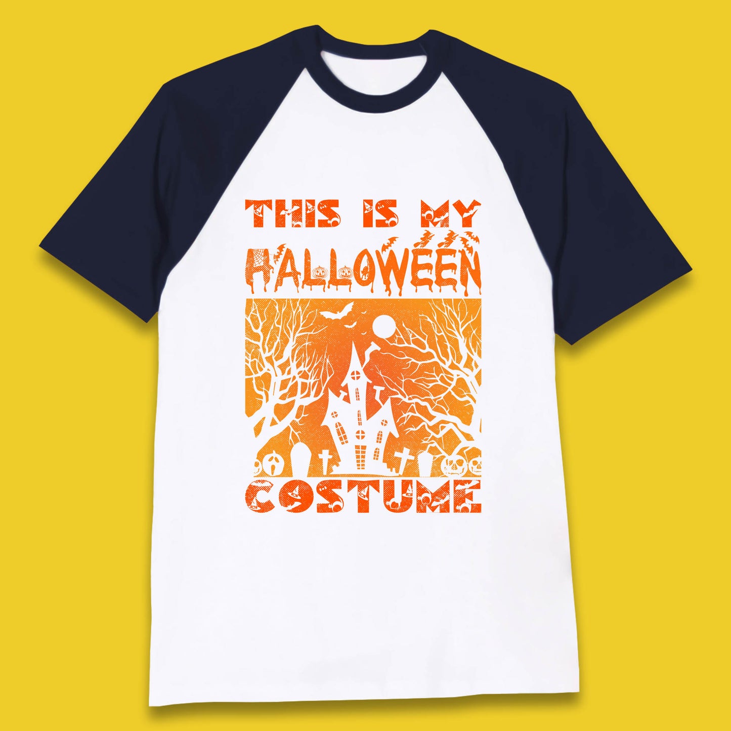 This Is My Halloween Costume Horror Scary Haunted House Spooky Season Baseball T Shirt