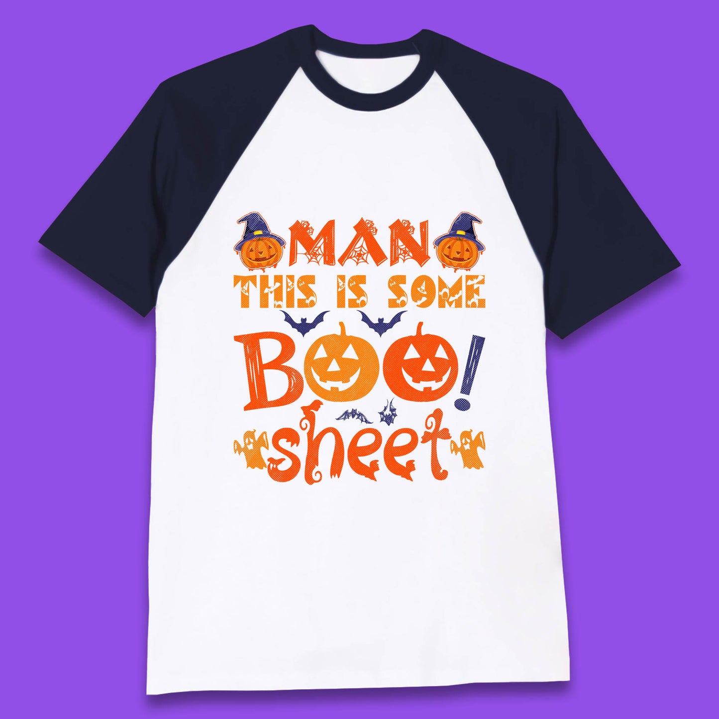 Man This Is Some Boo Sheet Funny Ghost Halloween Costume Baseball T Shirt