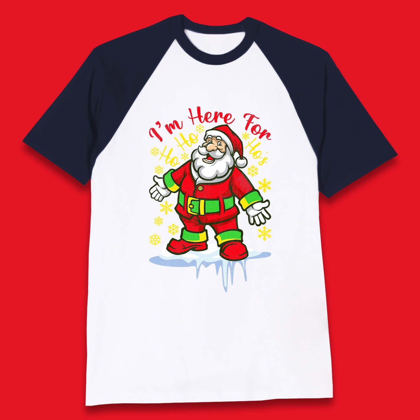 santa claus christmas baseball t shirt