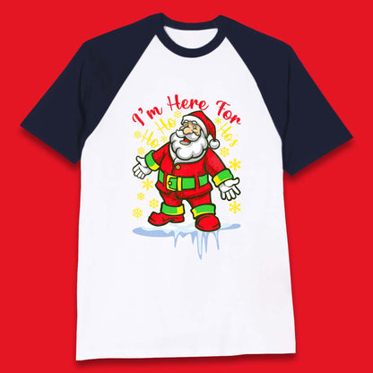 santa claus christmas baseball t shirt