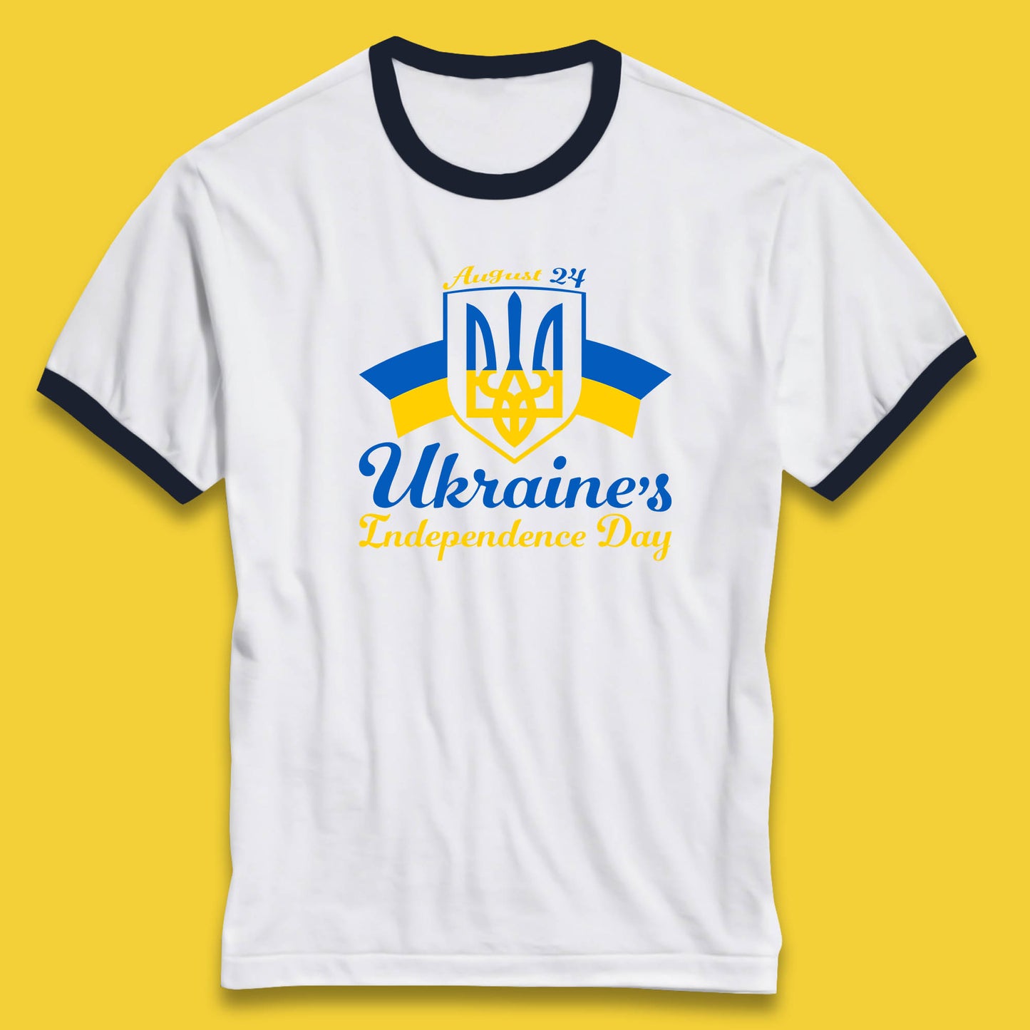 Ukraine's 24 August Ukraine Independence Day Proud Ukrainian Ringer T Shirt