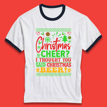 christmas cheer ringer t shirt