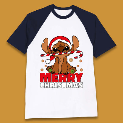 Gingerbread Stitch Christmas Baseball T-Shirt