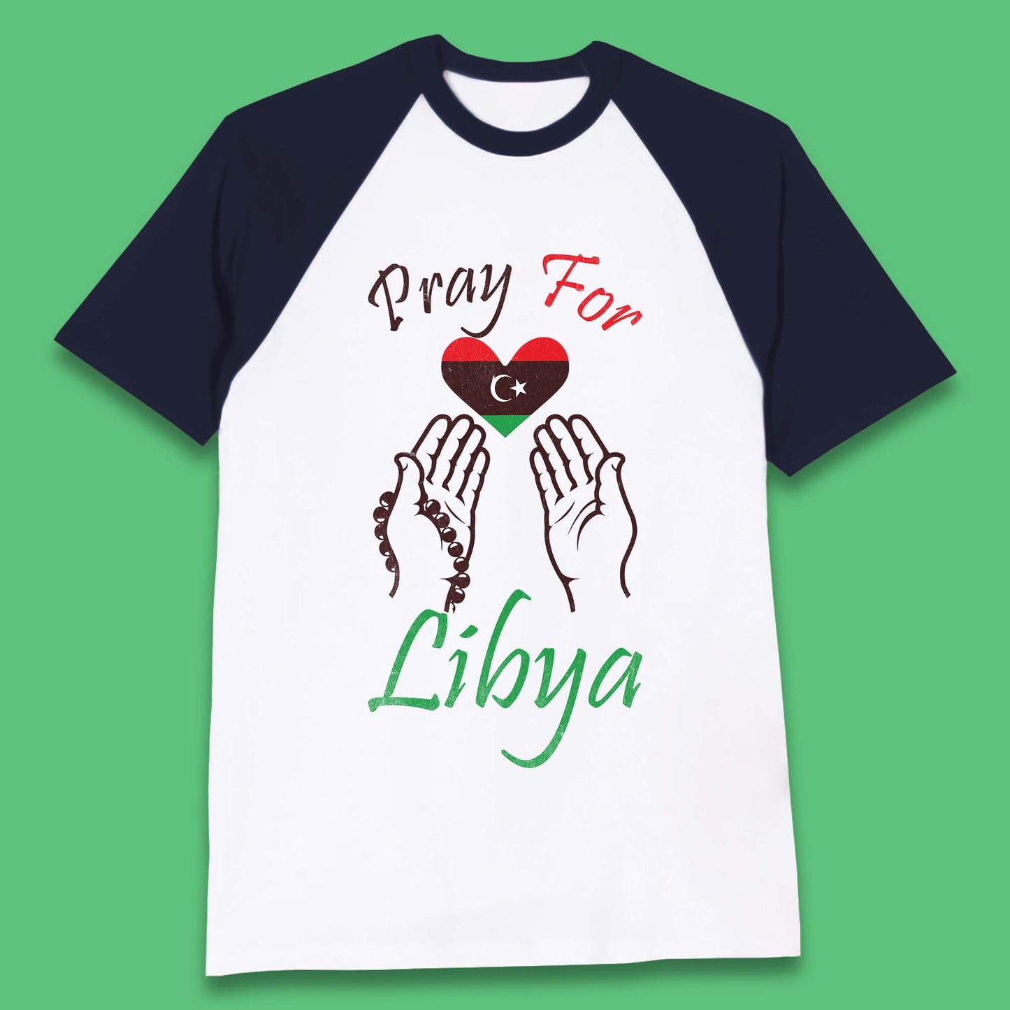 Pray For Libya Help Libya Flood Solidarity Stand With Libya Baseball T Shirt