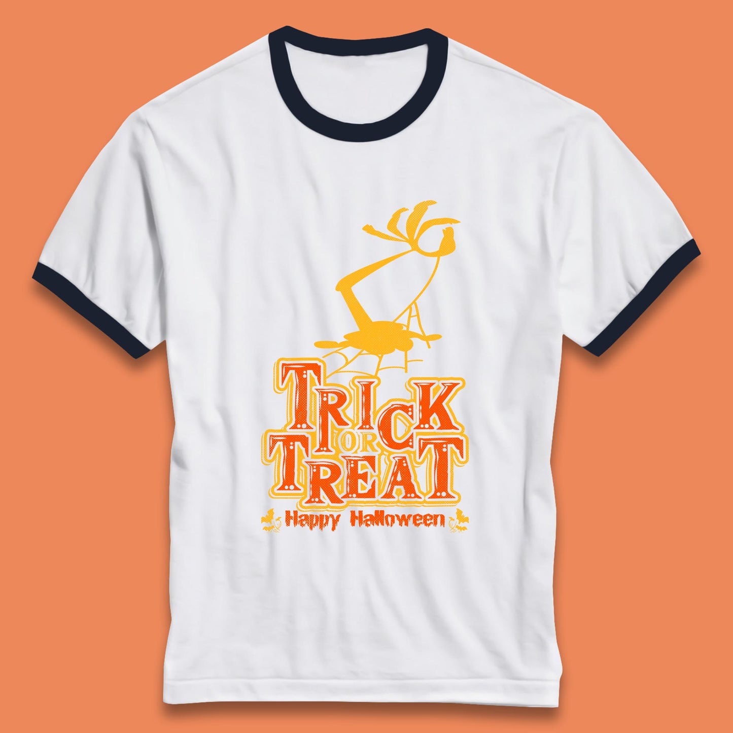 Happy Halloween Trick Or Treat Horror Scary Spooky Season Ringer T Shirt