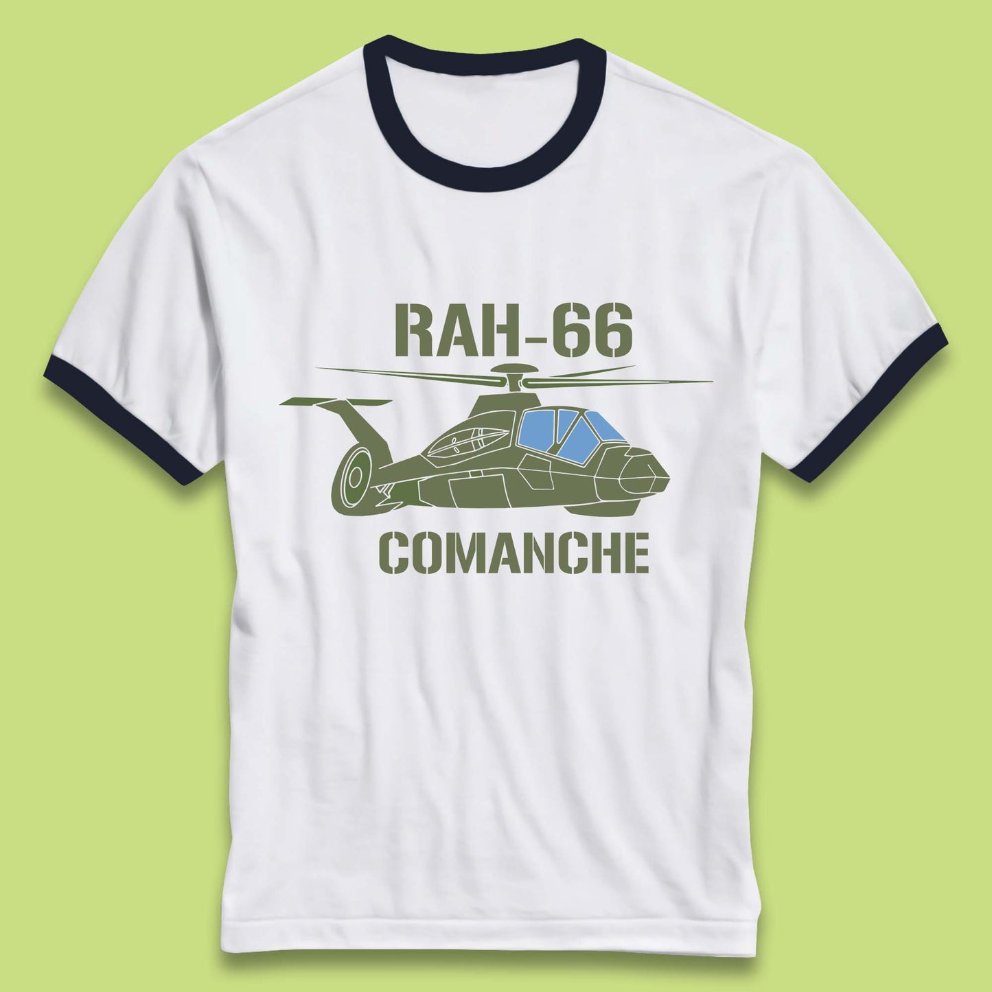 Boeing–Sikorsky RAH-66 Comanche US Army Gunship Attack Helicopter Ringer T Shirt