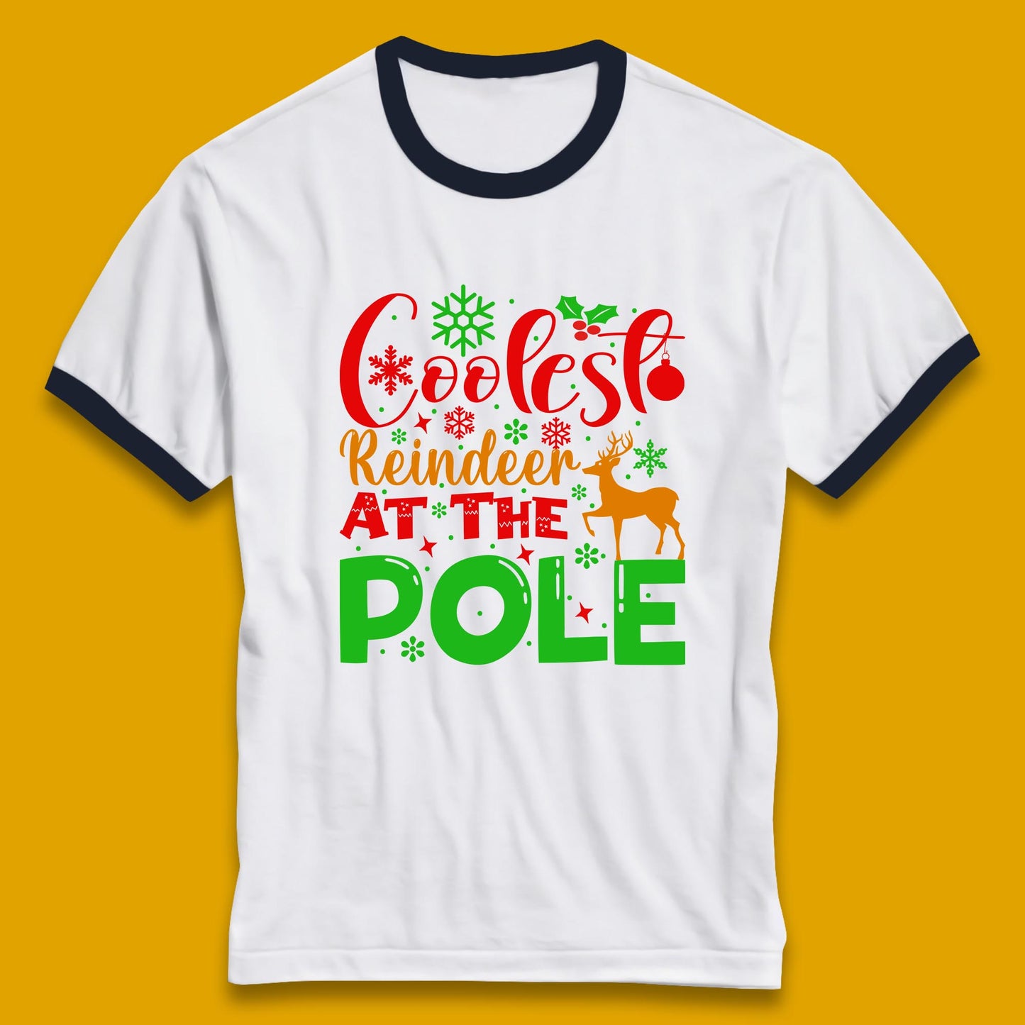 coolest reindeer ringer t shirt