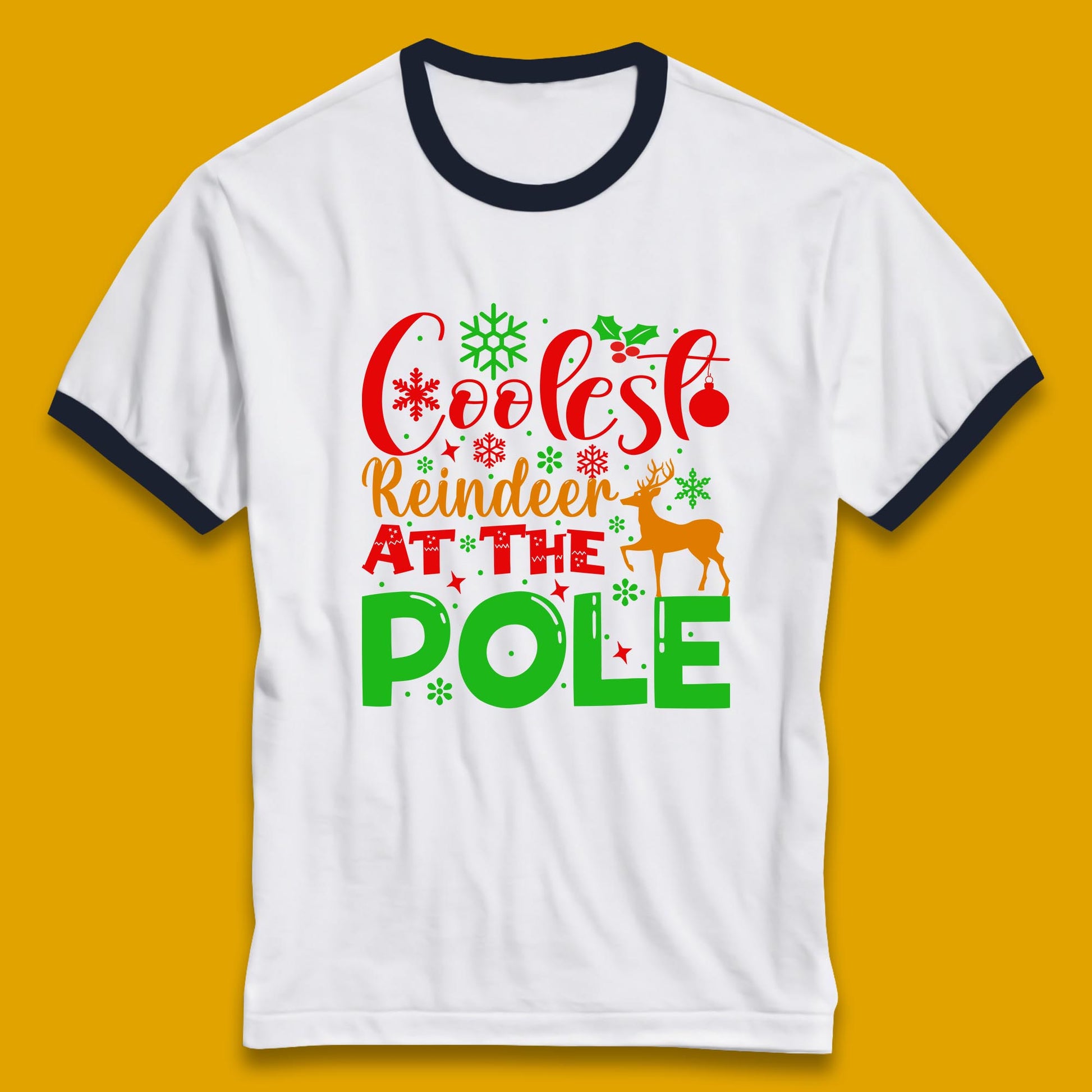 coolest reindeer ringer t shirt