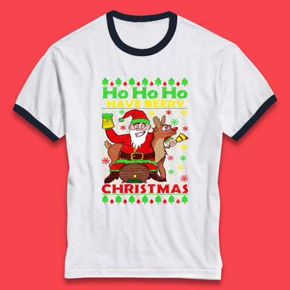 beery christmas ringer t shirt