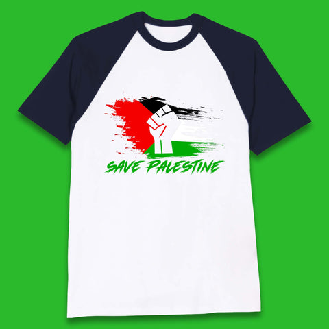 Save Palestine Freedom Protest Fist Palestine Flag Stand With Palestine Support Palestine Baseball T Shirt
