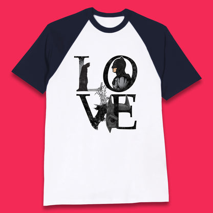 Batman Love Superhero Fictional Character DC Comics Batman Comic Book Character Baseball T Shirt
