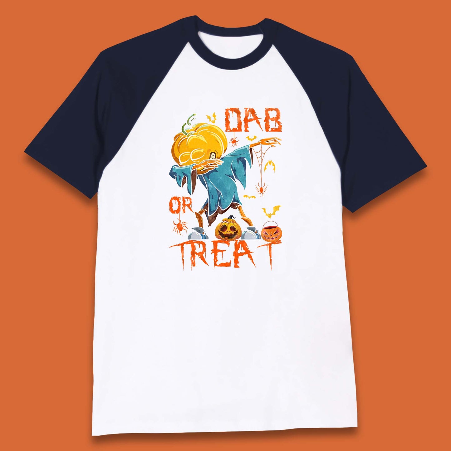 Dab Or Treat Scarecrow Dabs Halloween Dabbing Dance Horror Scary Baseball T Shirt