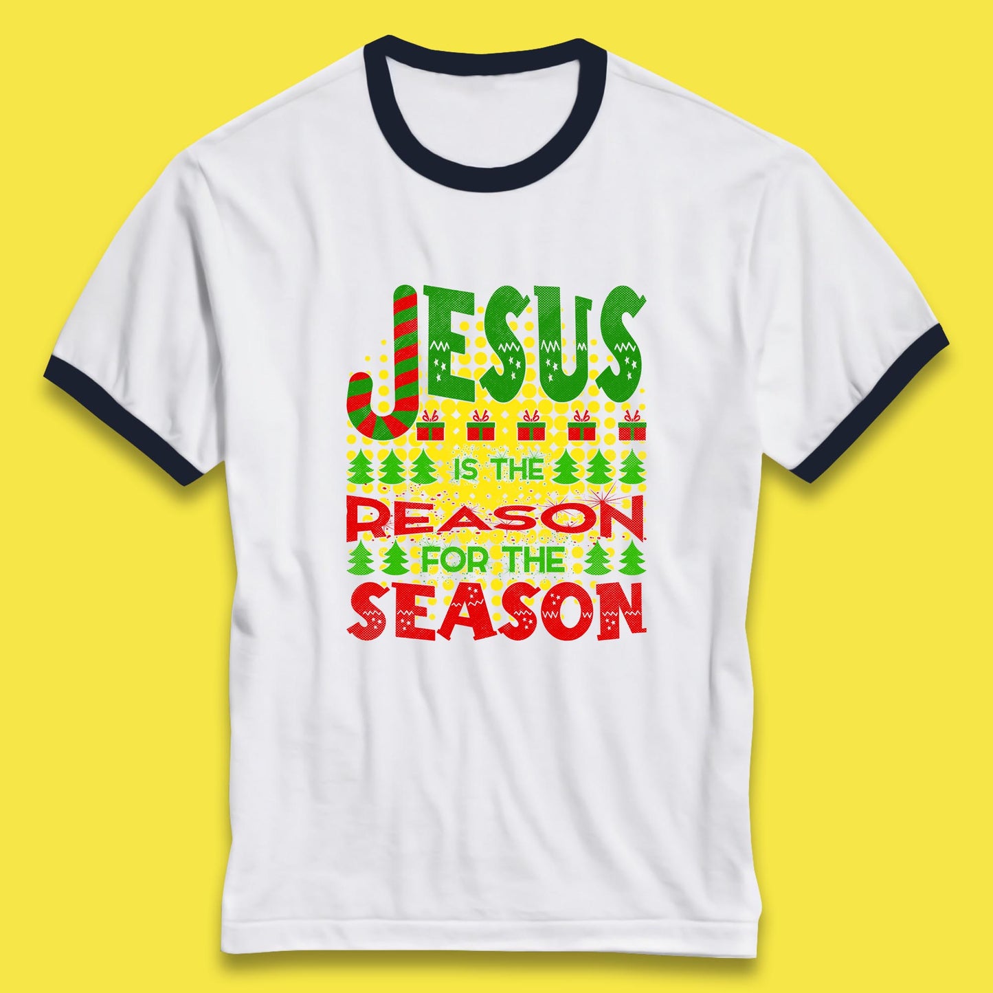 christmas jesus ringer t shirt