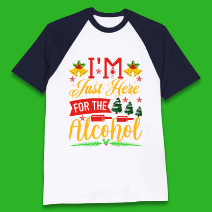christmas drinking party baseball t shirt