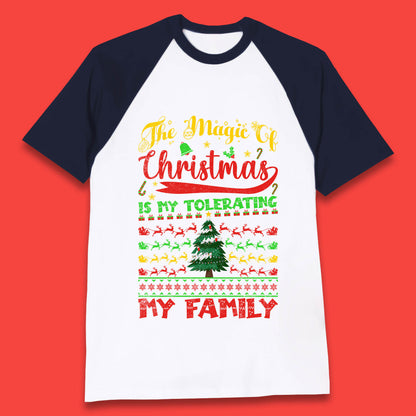 christmas quote baseball t shirt