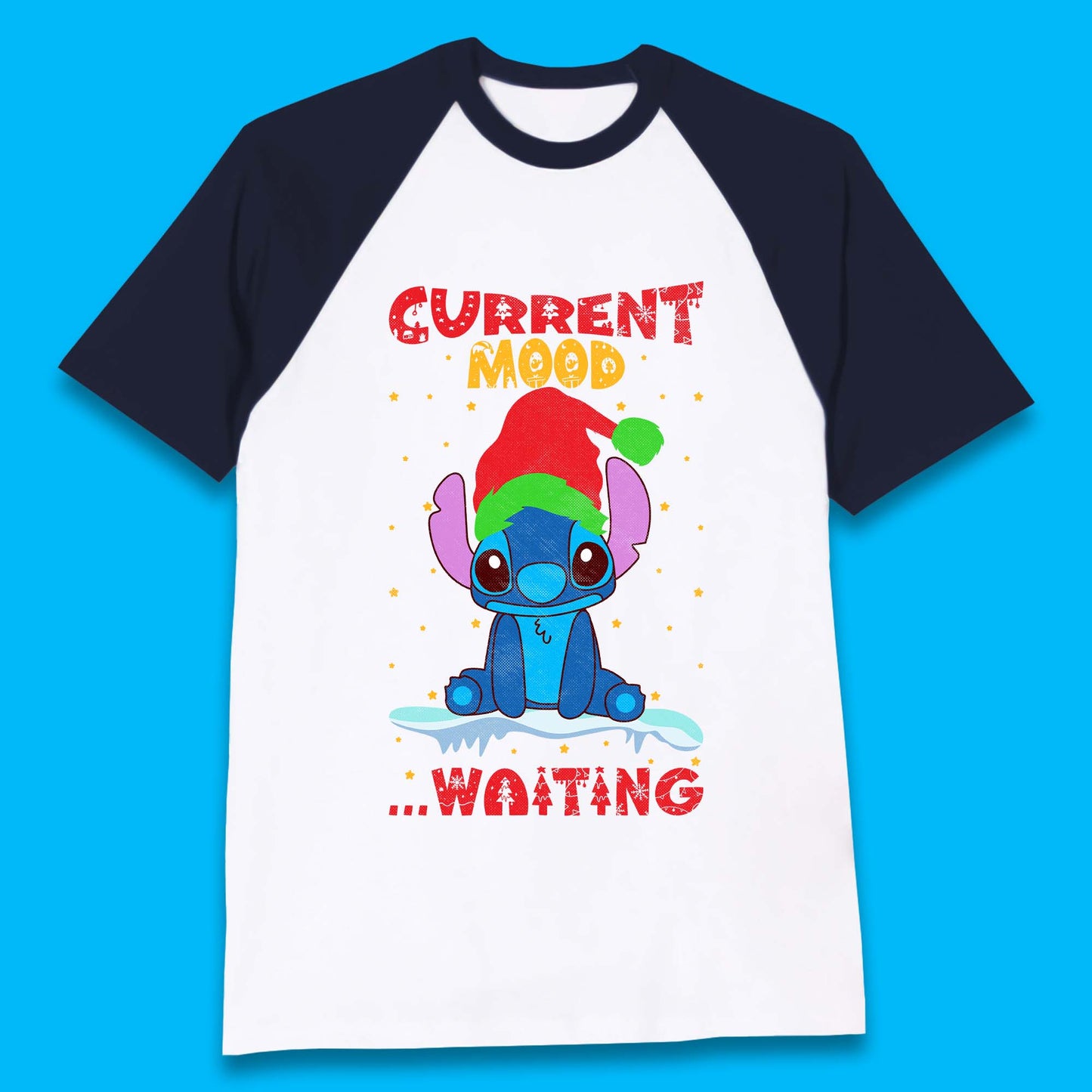 Current Mood Stitch Christmas Baseball T-Shirt