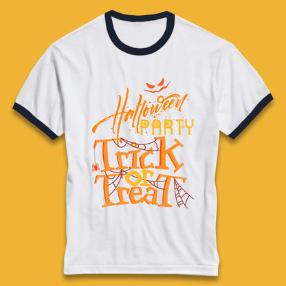 Happy Halloween Trick Or Treat Horror Scary Spooky Vibes Ringer T Shirt