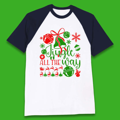 jingle all the way christmas baseball t shirt