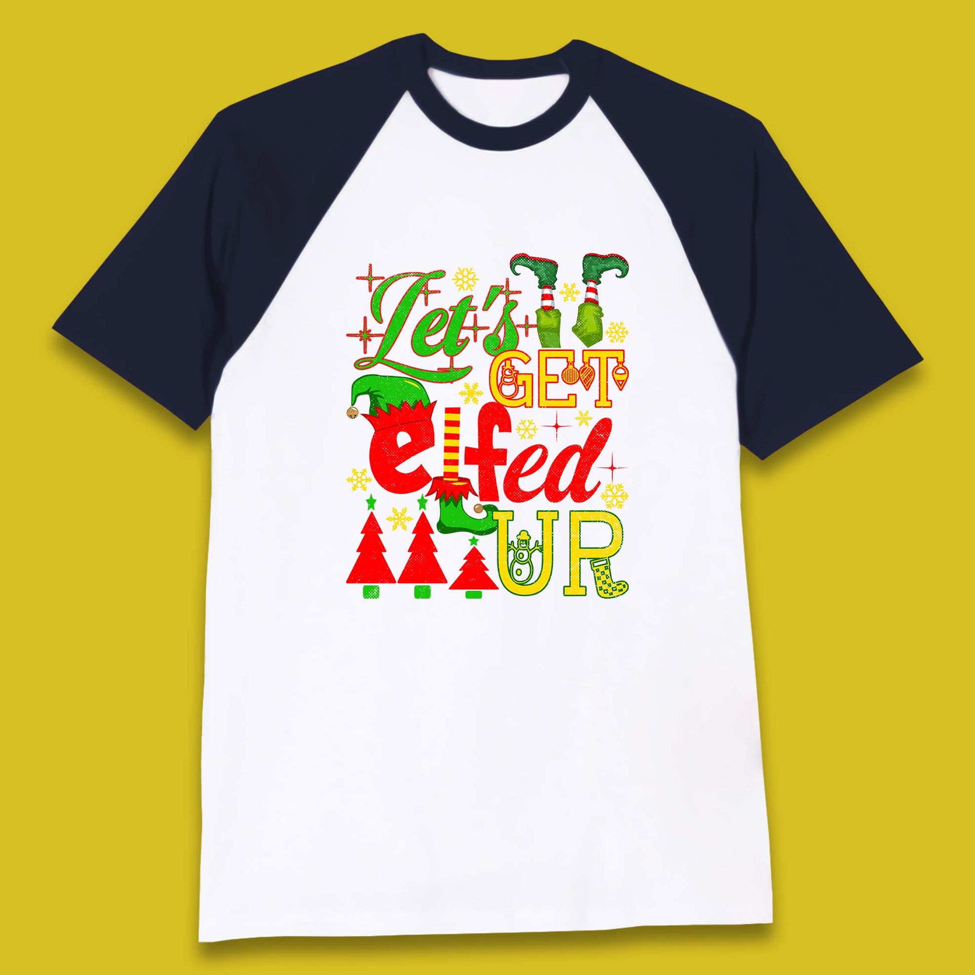 christmas elf baseball t shirt