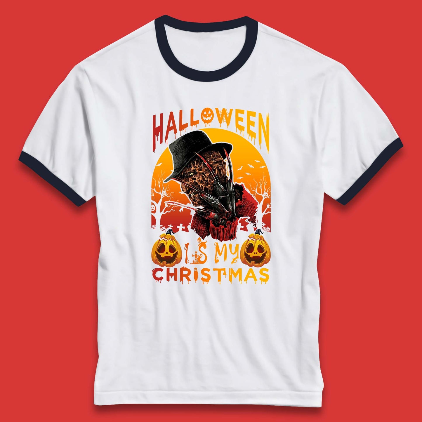 freddy krueger ringer t shirt