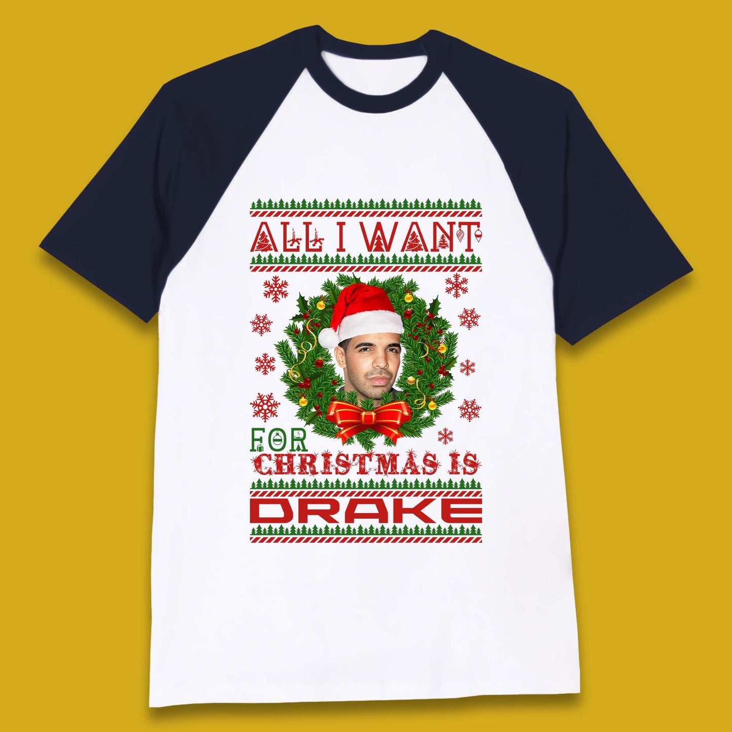 Drake Christmas Baseball T-Shirt