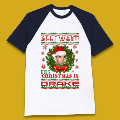 Drake Christmas Baseball T-Shirt