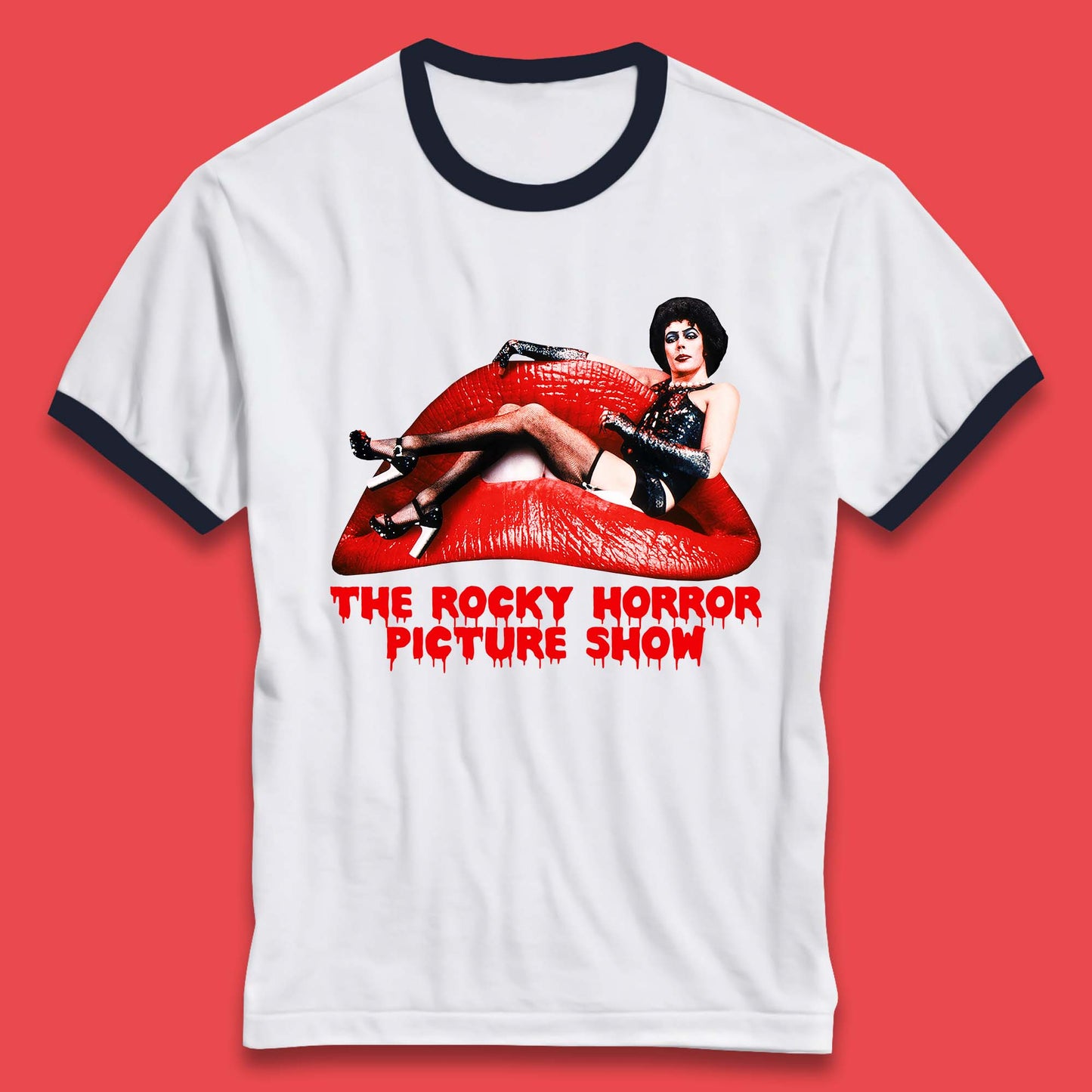 The Rocky Horror Show Halloween Horror Movie Red Lips Ringer T Shirt