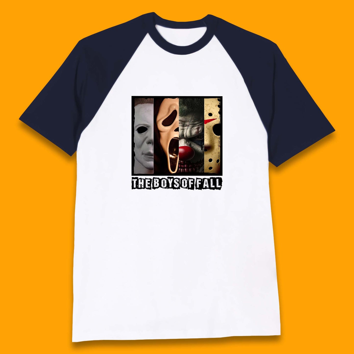 The Boys Of Fall Halloween Horror Movie Characters Friends Halloween Villians Serial Killers Baseball T Shirt