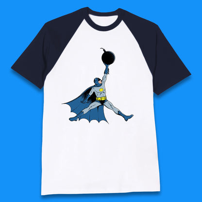Superhero Batman Jordan Spoof DC Comics Action Adventure Movie Character Baseball T Shirt