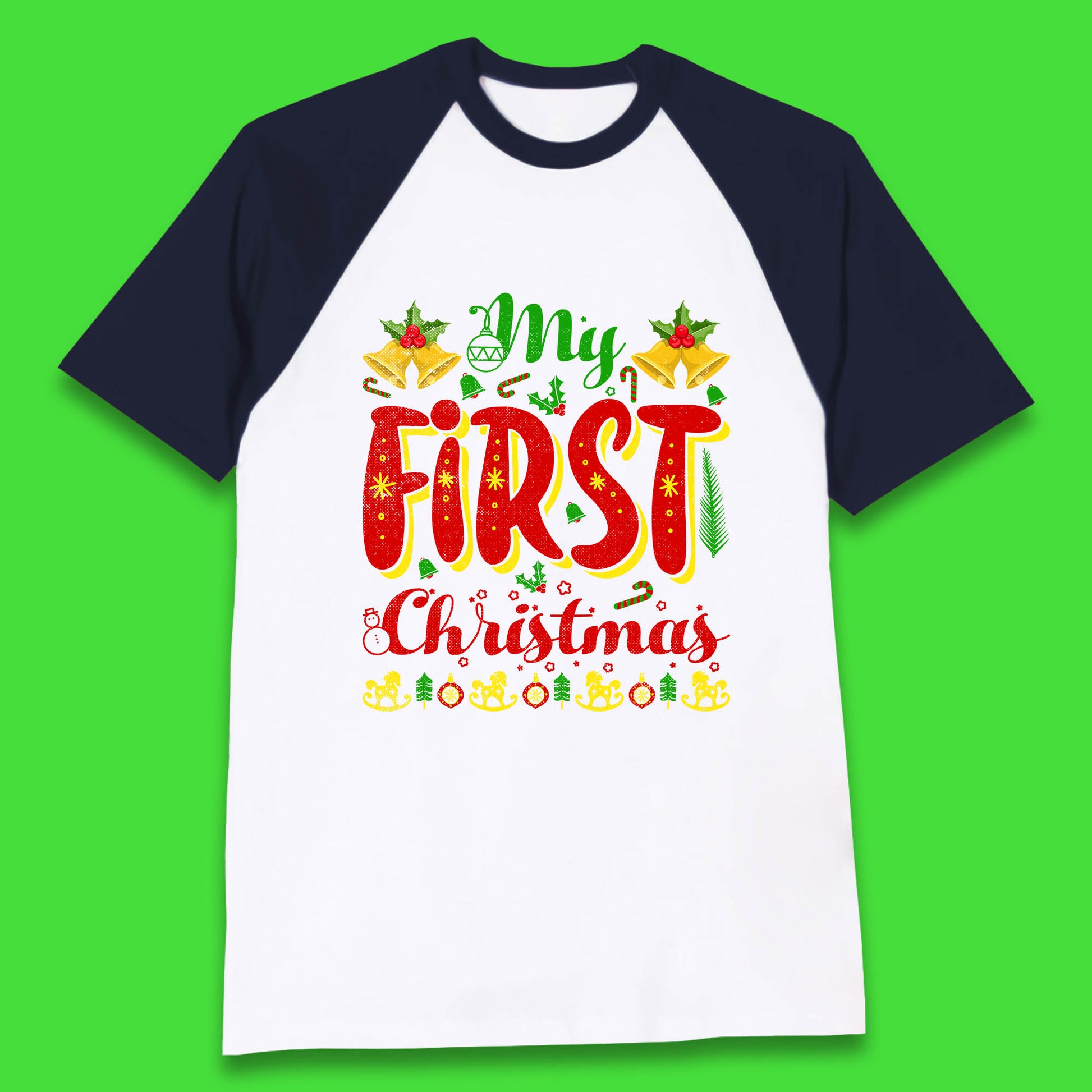 my first christmas baseball t shirt