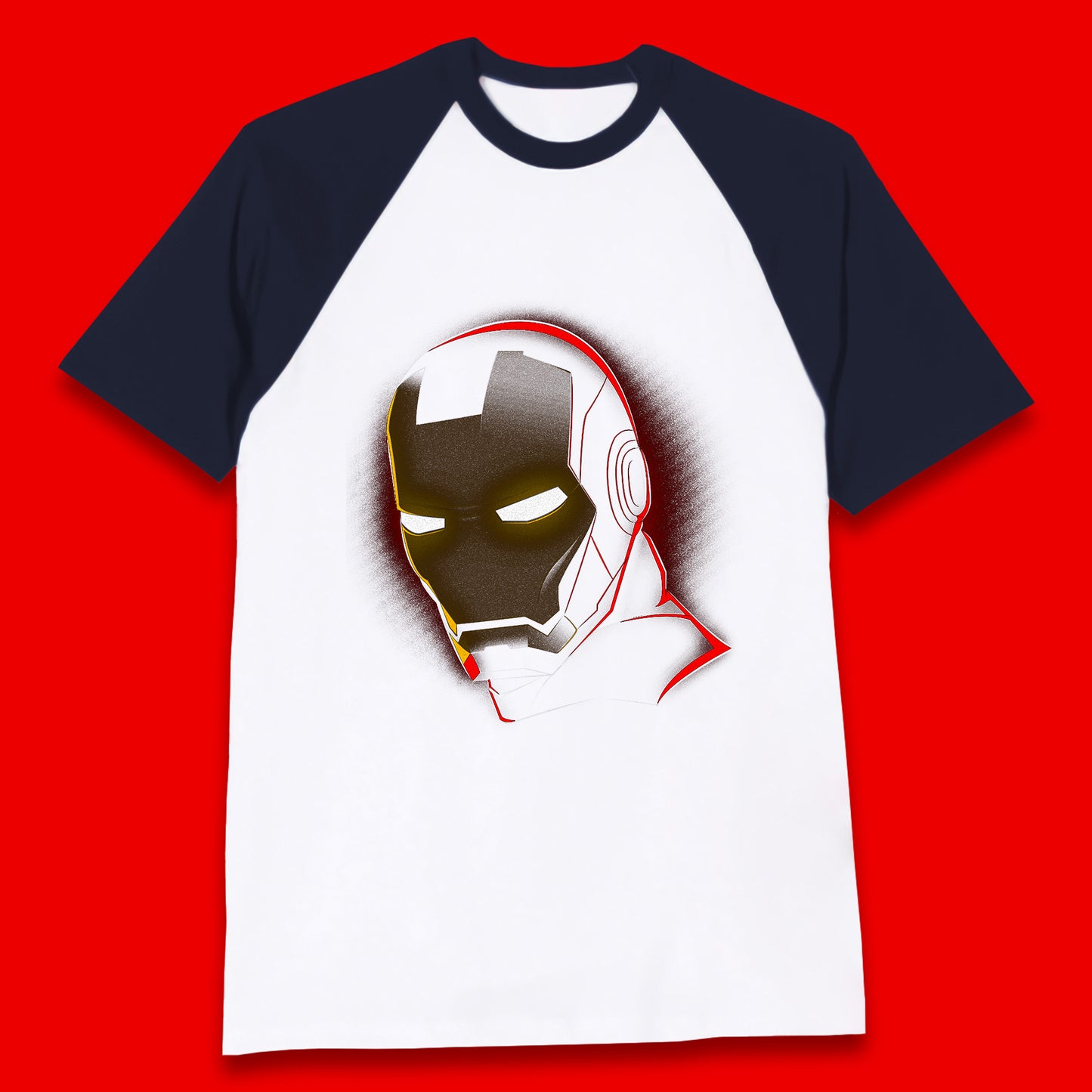 Marvel Avengers Iron Man Portrait Art Superhero Comic Book Character Iron-Man Marvel Comics Baseball T Shirt