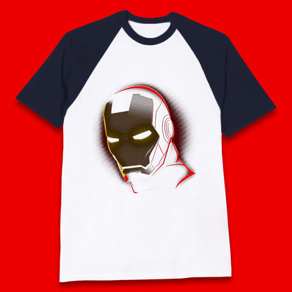 Marvel Avengers Iron Man Portrait Art Superhero Comic Book Character Iron-Man Marvel Comics Baseball T Shirt