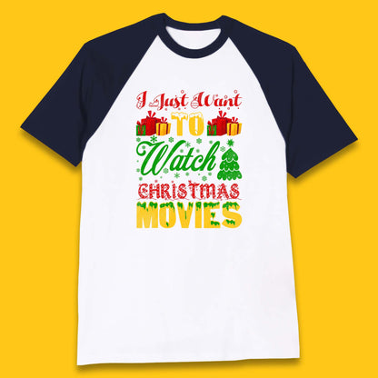 christmas movies baseball t shirt