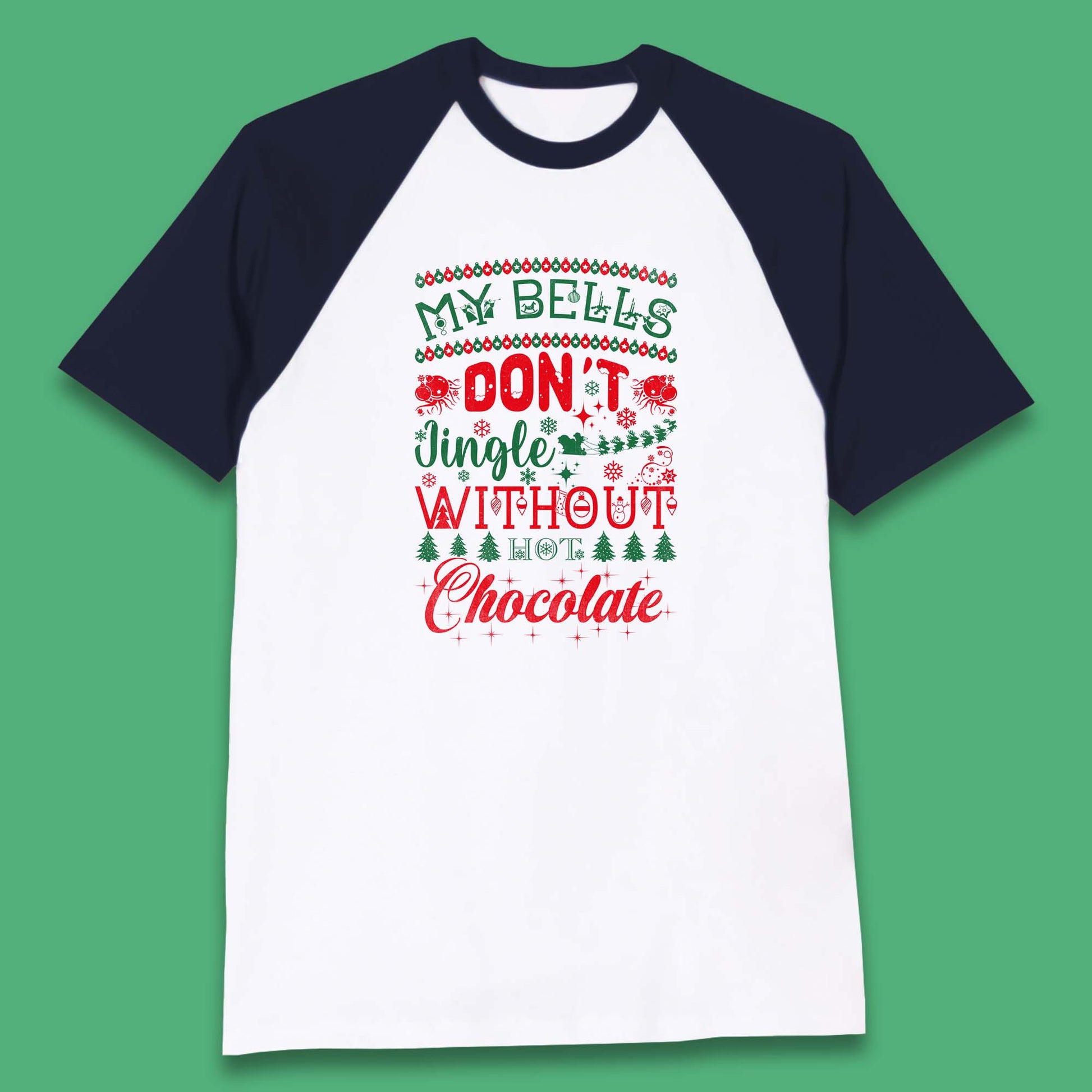 funny christmas chocolate baseball t shirt