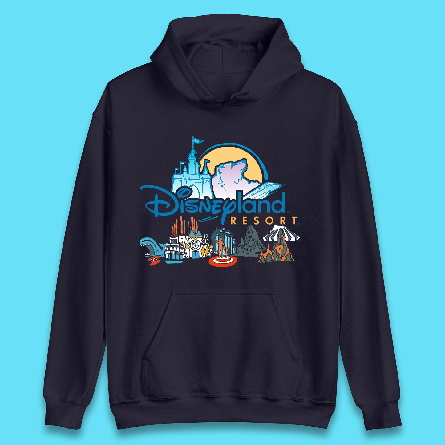 Retro Disneyland Resort Happiest Place on Earth Disneyland Parks Disney 100 Years Of Wonder Disneyland Family Trip Unisex Hoodie