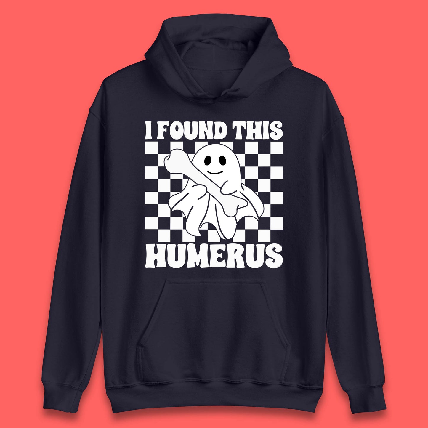 I Found This Humerus Halloween Bone Joke Funny Ghost Halloween Costume Unisex Hoodie