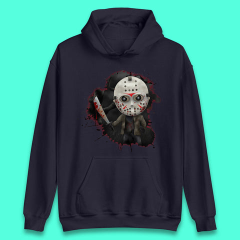 Chibi Jason Voorhees Holding Bloody Knife Halloween Friday The 13th Horror Movie Character Unisex Hoodie