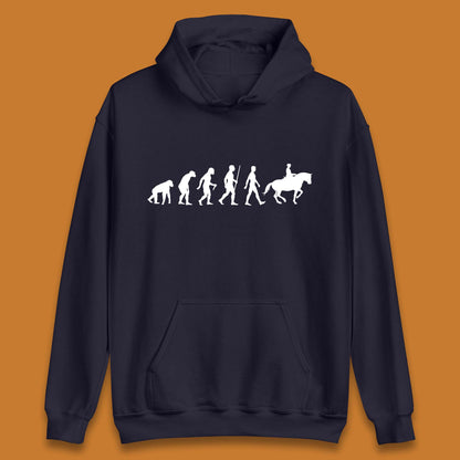 Horse Riding Evolution Equestrian Horse Racing Jockey Unisex Hoodie
