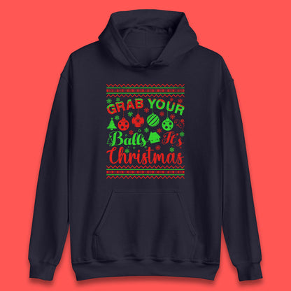 grab your balls christmas funny hoodie