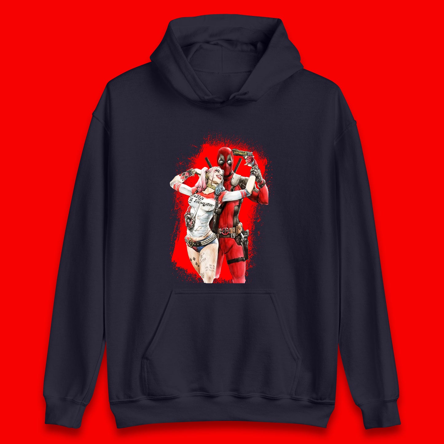Hot DC Anime Suicide Squad Harley Quinn Deadpool Fanfiction Poster Funny Superheroes DC Comics Deadpool E Quinn Unisex Hoodie