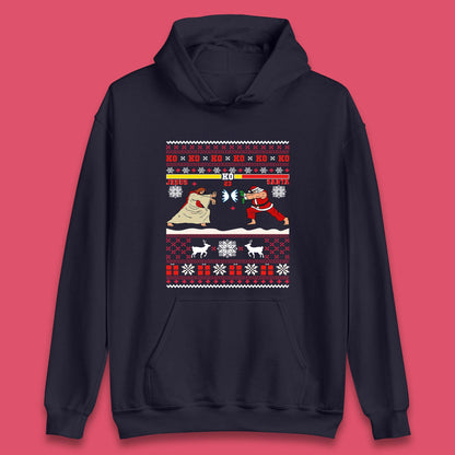 Jesus Vs Santa KO Christmas Unisex Hoodie