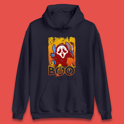 Stitch Scream Ghostface Disney Halloween Horror Movie  Disney Lilo & Stitch Unisex Hoodie