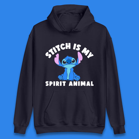 Stitch Is My Spirit Animal Disney Spirit Lilo & Stitch Cartoon Character Ohana Stitch Lover Unisex Hoodie