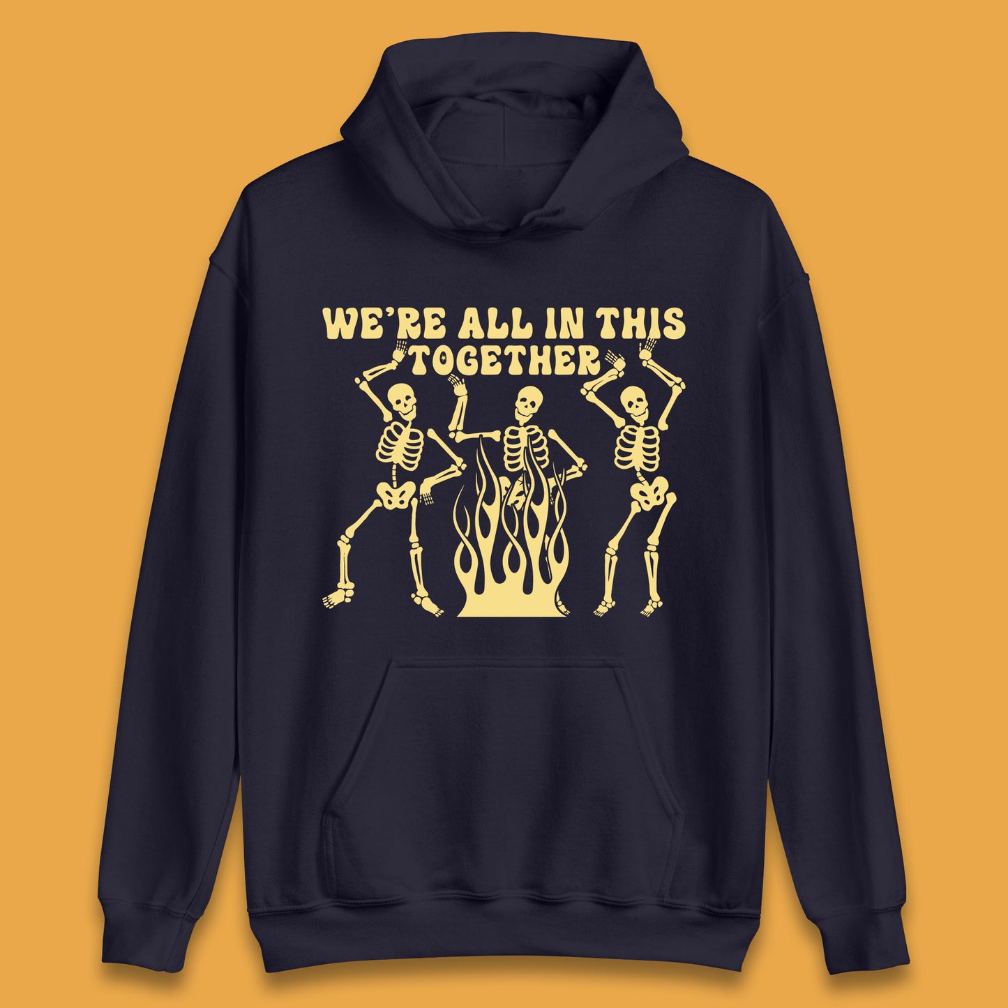 We're All In This Together Dancing Skeletons Halloween Day Spooky Season Unisex Hoodie