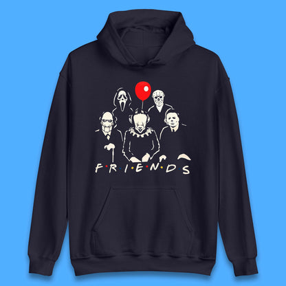 Halloween Friends Horror Movie Killers Characters Halloween Villians Unisex Hoodie
